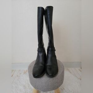 FIONI Clothing Black Over the Knee Boots Sleek Design